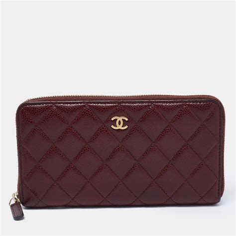 chanel classic red wallet|chanel zipped wallet.